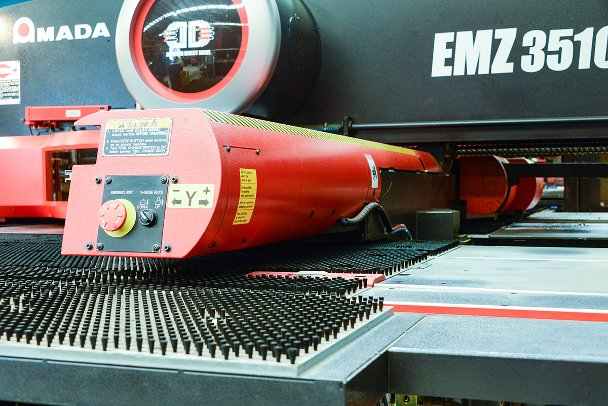 AMADA sheet metal turret punching machine at the FORM2000 factory in Melbourne